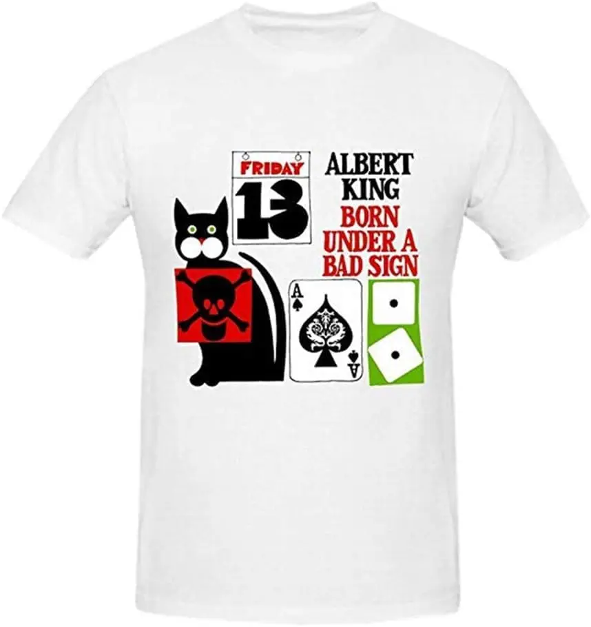 Albert King Born Under A Bad Sign Owl Tee T Shirt White 
Albert King Born Under A Bad Sign Owl Tee T Shirt White