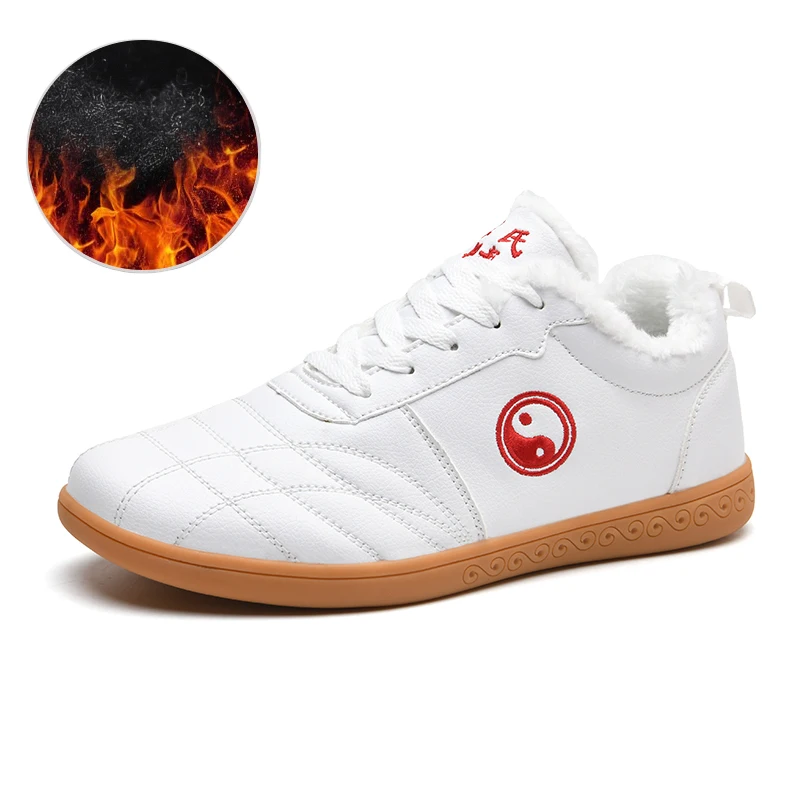 

Professional Karate & Taekwondo Shoe Unisex Thermal Kung Fu Shoes Chinese Keep Warm Men Women Tai Chi Fur Sneakers with Fur 8805