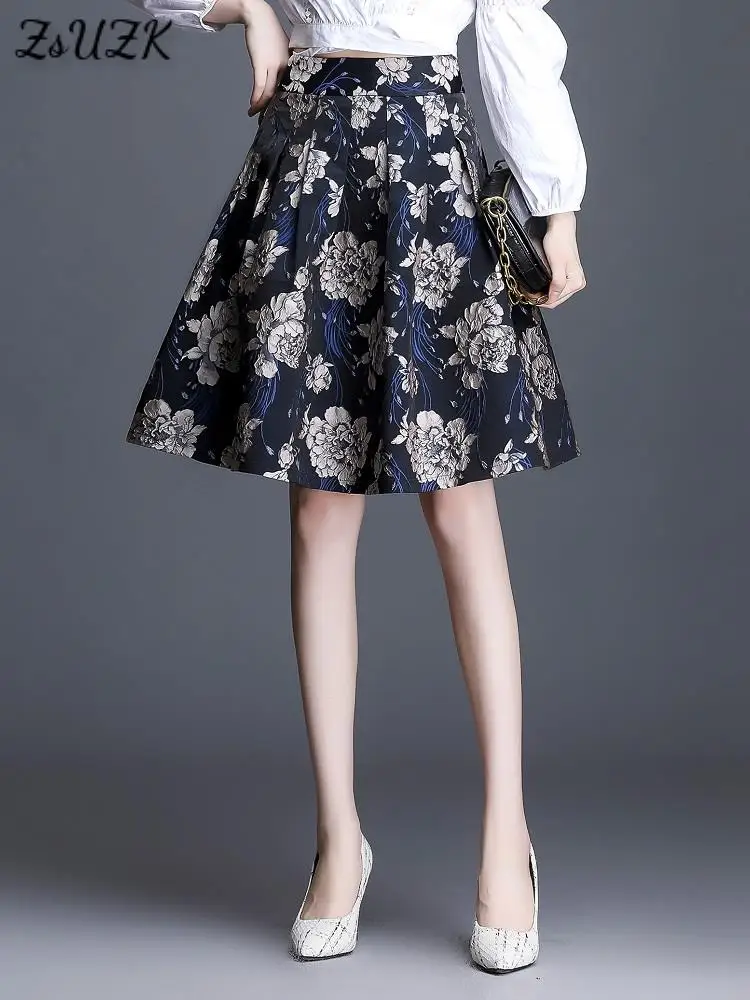 High Quailty Women Printed A-line Skirt Spring High Waist Korean Fashion Skirt Office Lady Elegant Knee-Length Chic Short Skirts
High Quailty Women Printed A-line Skirt Spring High Waist Korean Fashion Skirt Office Lady Elegant Knee-Length Chic Short Skirts