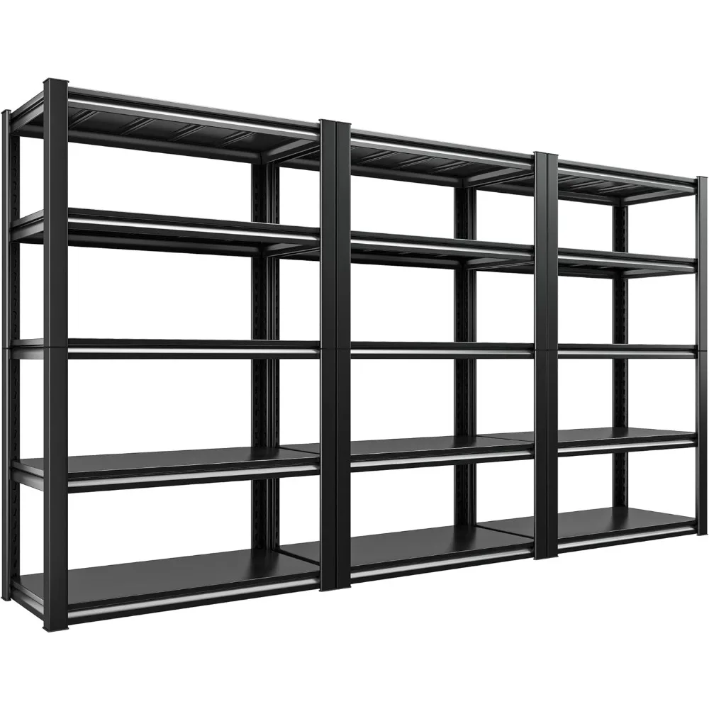 

Raybee 3 Pack Storage Shelves for Garage Shelving Metal Garage Shelves Rack for Warehouse Pantry Kitchen, 72" H x 31.5" W x 16.5