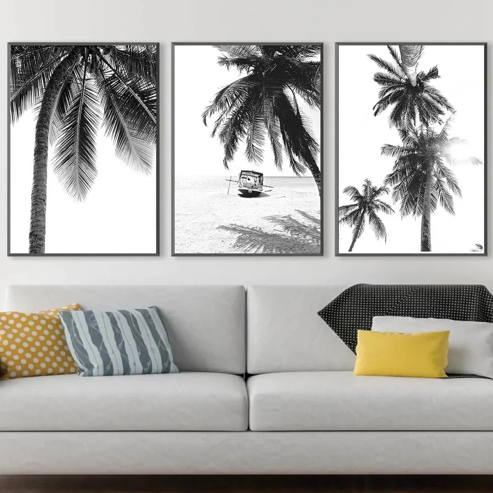 Black And White Art Tropical Palm Tree Canvas Painting Wall Art Beach Landscape Poster Print For Living Room Modern Home Decor
Black And White Art Tropical Palm Tree Canvas Painting Wall Art Beach Landscape Poster Print For Living Room Modern Home Decor