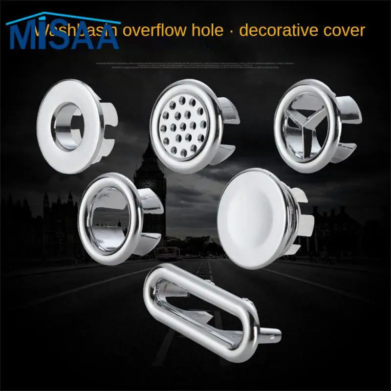 

Sink Water Hole Plug Decoration Easy To Install Bathroom Vanity And Bathtub Accessories Round Water Hole Overflow Cover Decorate