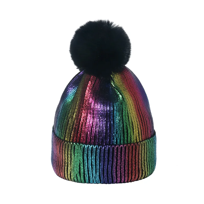 

Fashion Sequin Sun Cap Beanies Soft Acrylic Knit Hat Cuffed Beanie Cap Winter Hat Rolled Cuff Cap Ski Hat Warm Skull Cap