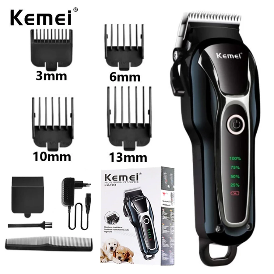 Professional Clipper Pet Dog Hair Trimmer Grooming Rechargeable Powerful Cat Cutters Shaver Mower Haircut Machine KM-1991
Professional Clipper Pet Dog Hair Trimmer Grooming Rechargeable Powerful Cat Cutters Shaver Mower Haircut Machine KM-1991