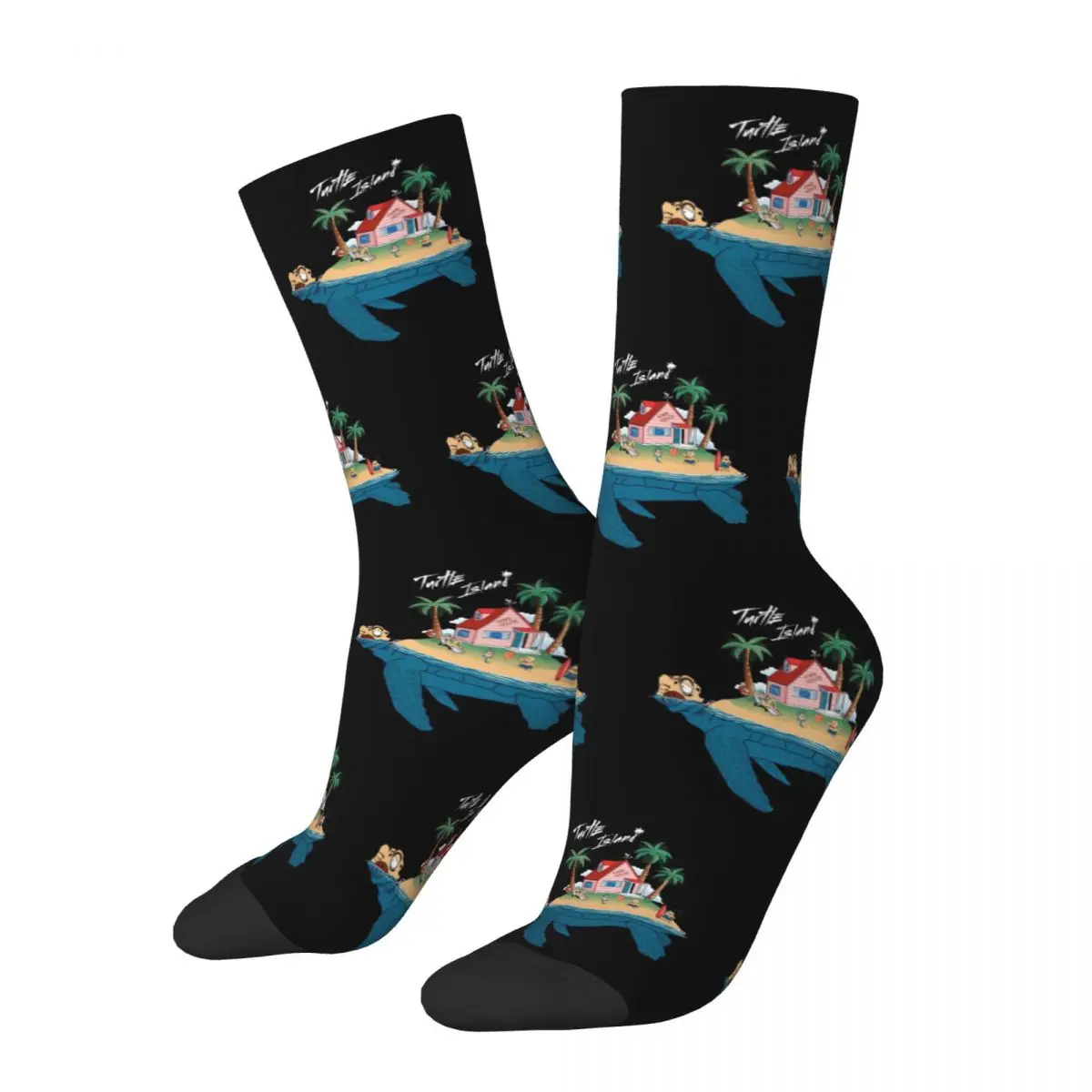 

Cartoon Turtle Island Kame House Anime Design Socks Accessories for Male Sweat Absorbing Print Socks