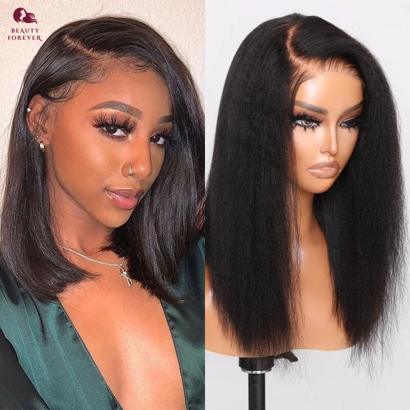 Beautyforever Yaki Straight Bob Wig Lace Front Human Hair Wigs PrePlucked Glueless Wig Human Hair Precut Lace Ready To Wear
Beautyforever Yaki Straight Bob Wig Lace Front Human Hair Wigs PrePlucked Glueless Wig Human Hair Precut Lace Ready To Wear