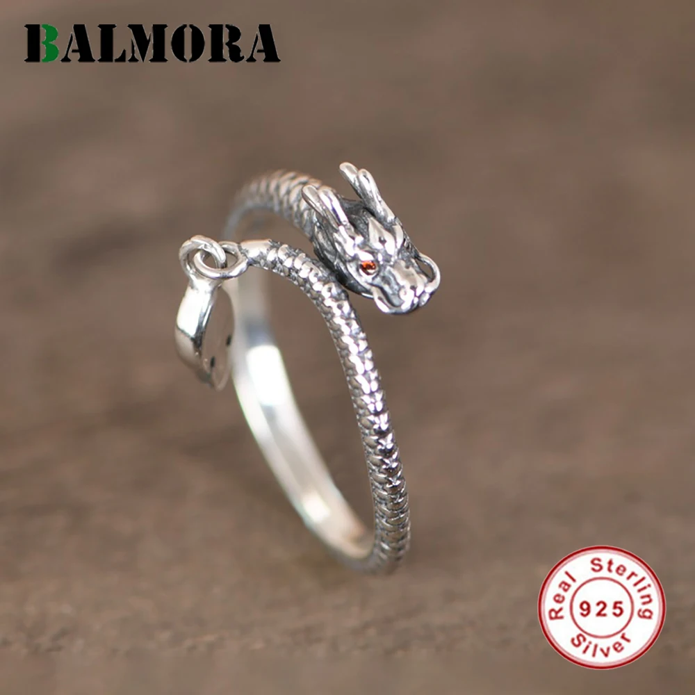 BALMORA Sterling 925 Silver Retro Chinese Dragon Open Rings For Women Men Vintage Cool Lucky Animal Finger Ring Jewelry Gift
BALMORA Sterling 925 Silver Retro Chinese Dragon Open Rings For Women Men Vintage Cool Lucky Animal Finger Ring Jewelry Gift