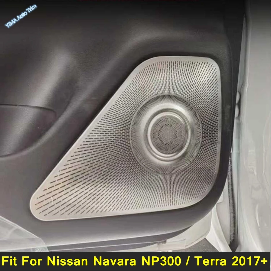 

Door Stereo Speaker Audio Sound Loudspeaker Decoration Cover Trim For Nissan Navara NP300 / Terra 2017 - 2021 Car Accessories