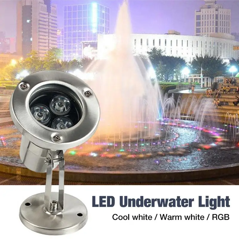 

3W LED Underwater Light RGB Waterproof Anti-corrosion Floodlight Lamp For Fountain Aquarium Swimming Pool 12V