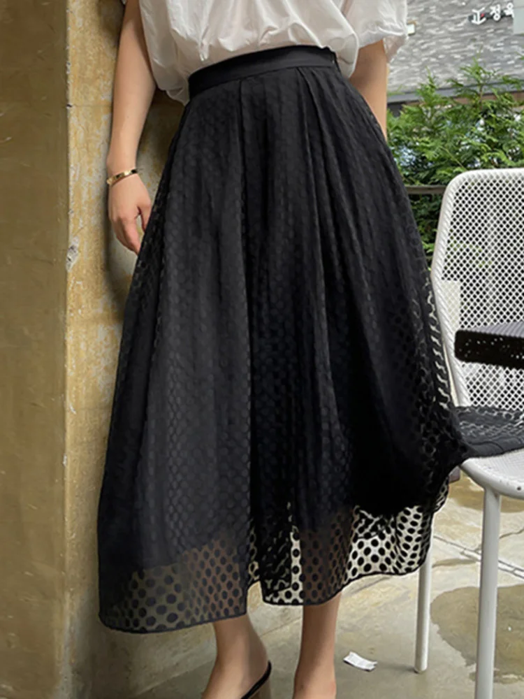 Women Polka Dot A-line Skirt Elastic Waist Solid Color Loose Mid-calf Skirts 2023 Spring Summer New Tide All-match Clothes M956
Women Polka Dot A-line Skirt Elastic Waist Solid Color Loose Mid-calf Skirts 2023 Spring Summer New Tide All-match Clothes M956