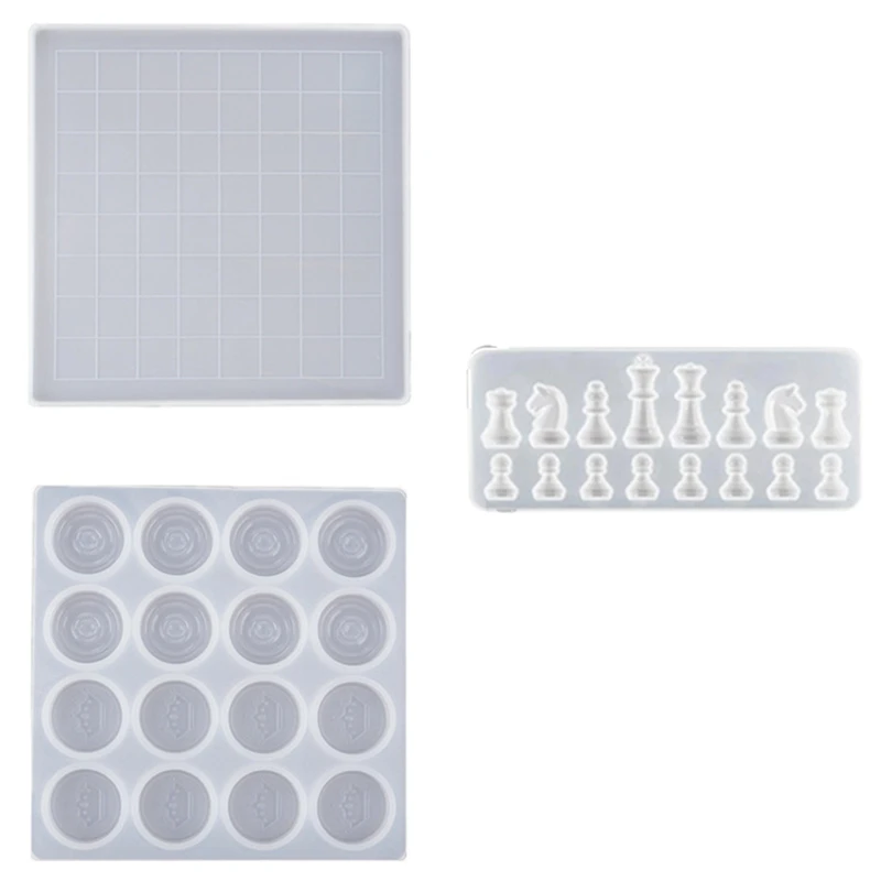

Crystal Epoxy Resin Mold International Chess Kit Silicone Mould For DIY Handmad Crafts Tool