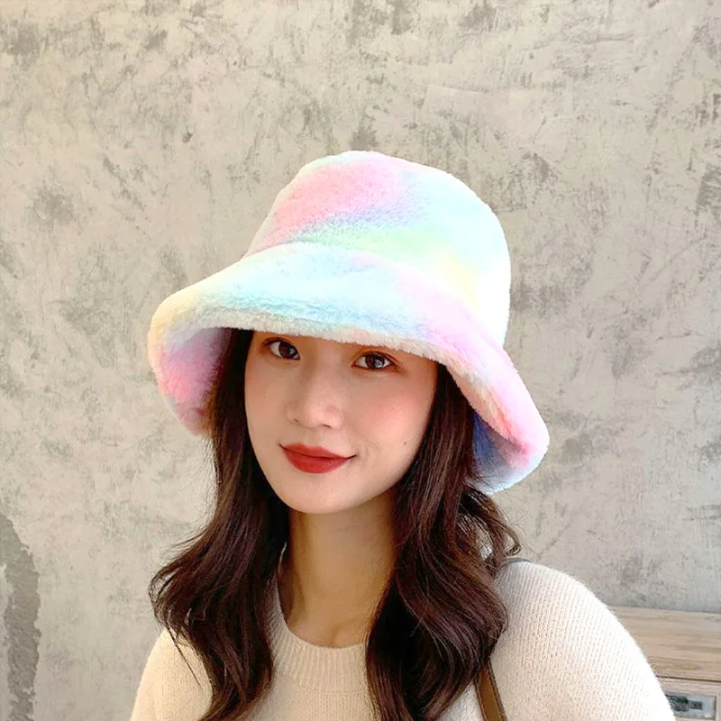 Warm Plush Fisherman Cap For Women Girls Tie-dyeing Rainbow Thick Winter Hat Outdoor Casual Caps Ear Protection Hats
Warm Plush Fisherman Cap For Women Girls Tie-dyeing Rainbow Thick Winter Hat Outdoor Casual Caps Ear Protection Hats