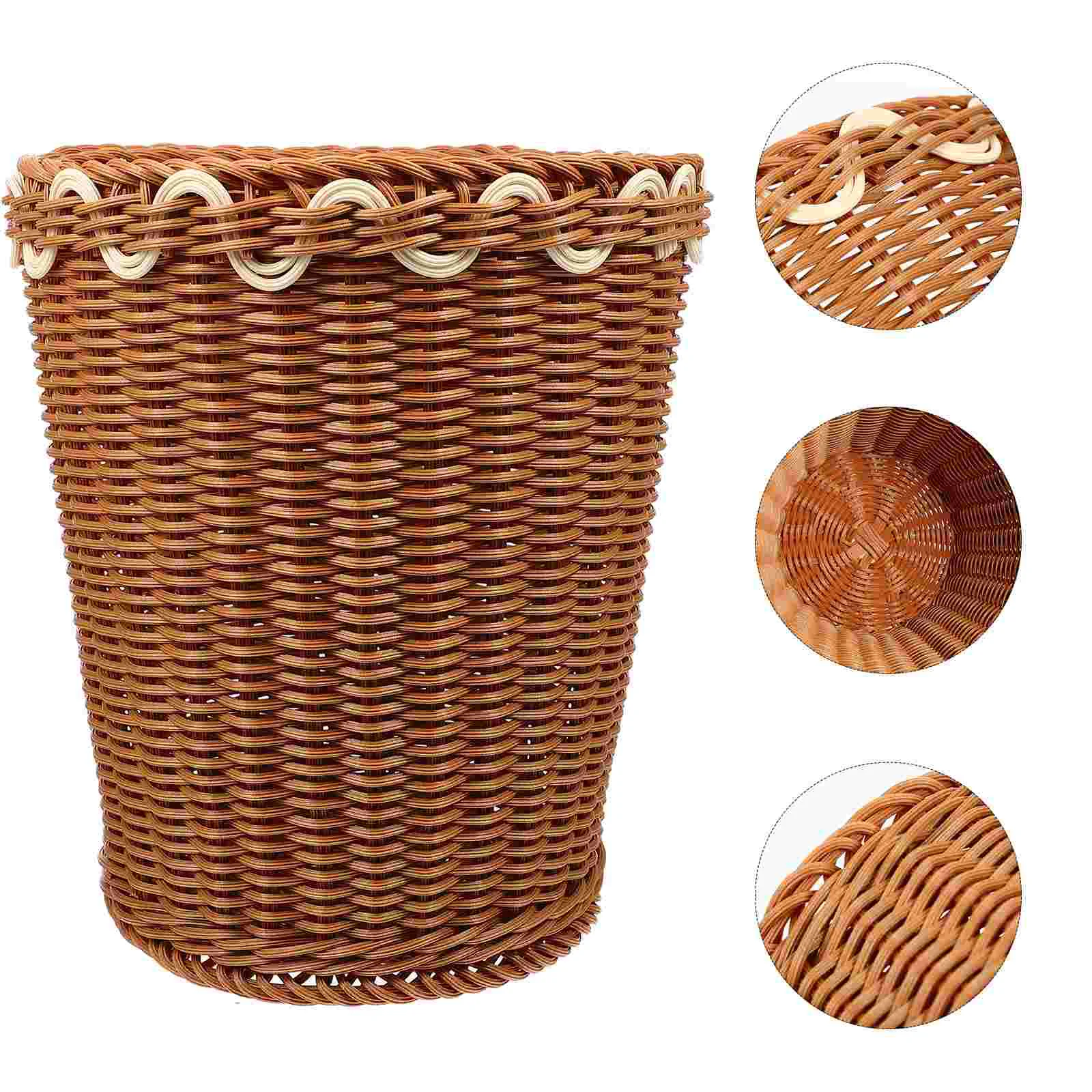 

Simulated Bucket Bin Storage Basket Waste Imitation Sundries Simulation Laundry Imitated Home Flower Multipurpose Can