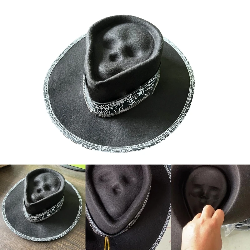 Легкая ковбойская шляпа для женщин и мужчин, женская ковбойская шляпа с рисунком черепа и смерти, ветрозащитная шляпа в западном
Легкая ковбойская шляпа для женщин и мужчин, женская ковбойская шляпа с рисунком черепа и смерти, ветрозащитная шляпа в западном