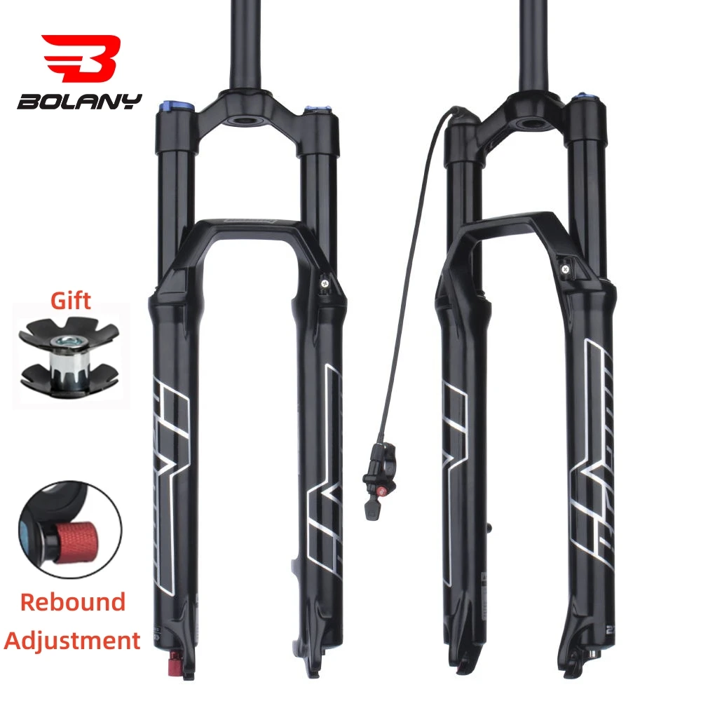 BOLANY Mountain Bike Air Suspension Fork 120mm 140mm Travel 27.5 29 Inch MTB Fork Damping Rebound Adjustment 34mm Straight Tube
BOLANY Mountain Bike Air Suspension Fork 120mm 140mm Travel 27.5 29 Inch MTB Fork Damping Rebound Adjustment 34mm Straight Tube