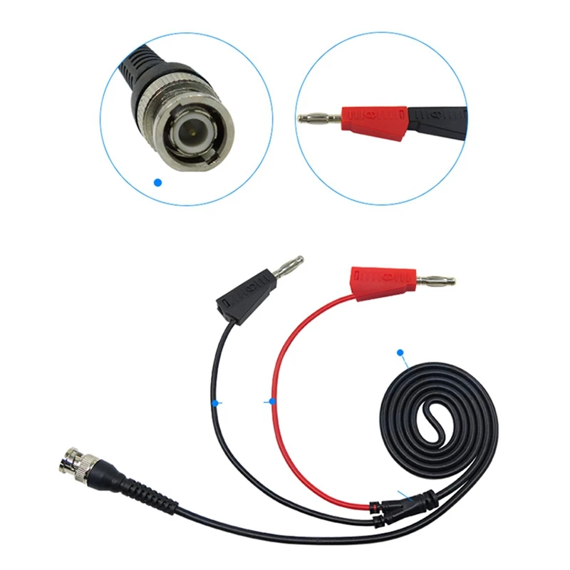 P1009 BNC To Dual 4MM Stackable Banana Plug Test Lead Probe BNC Cable For Oscilloscope Signal Generator 120CM
P1009 BNC To Dual 4MM Stackable Banana Plug Test Lead Probe BNC Cable For Oscilloscope Signal Generator 120CM