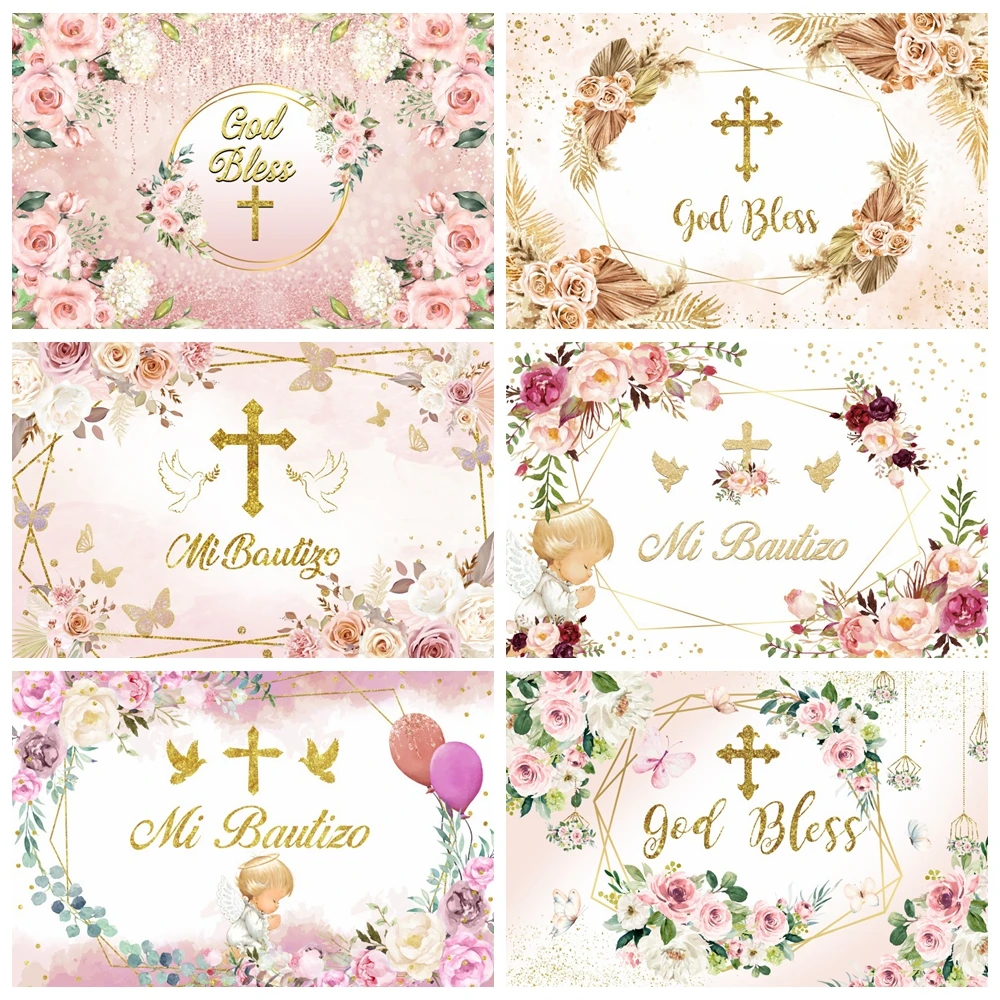 Mi Bautizo Backdrop Gold Cross Pink Blue Girl Boy Baptism Christening Newborn Baby Portrait Photography Background Photo Studio
Mi Bautizo Backdrop Gold Cross Pink Blue Girl Boy Baptism Christening Newborn Baby Portrait Photography Background Photo Studio