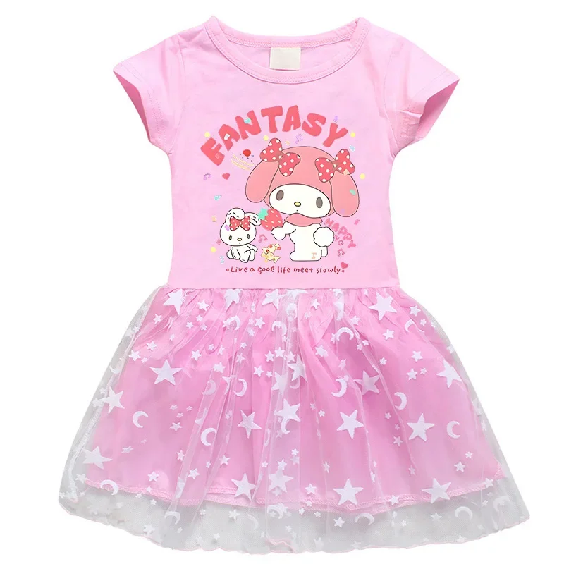 Sanrio Melody 2023 New Korean Style Girls Dress Half Sleeve Summer Cartoon Star Mesh Short Sleeve Princess Dress
Sanrio Melody 2023 New Korean Style Girls Dress Half Sleeve Summer Cartoon Star Mesh Short Sleeve Princess Dress