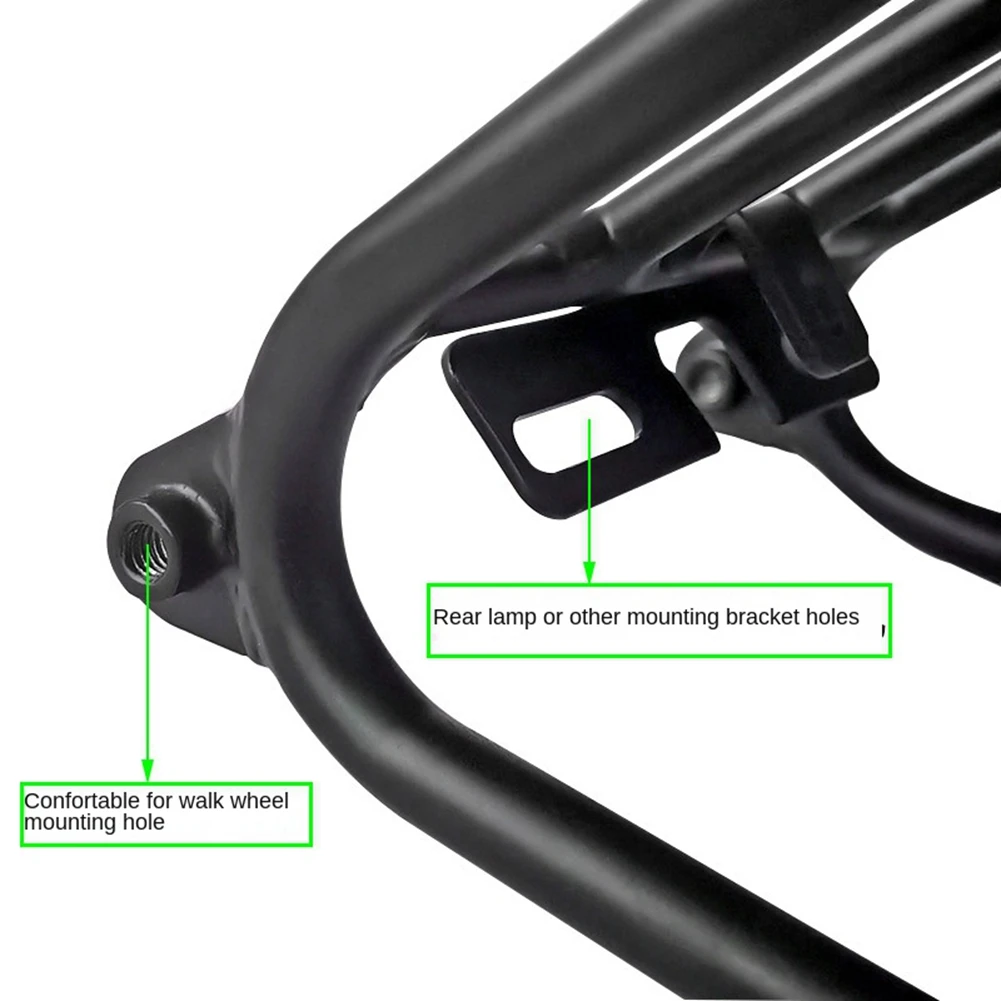 

For Brompton Folding Bike Standard Rack for 3Sixty Brompton Standard Rear Rack Bicycle Shelf Accessories,Black
