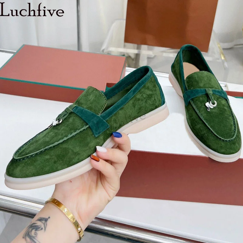 Multicolor Pendant Suede Doudou Shoes Women Flat Loafers Shoes Casual Slip-on flat Shoes Runway Formal Business Walk Shoes Men 
Multicolor Pendant Suede Doudou Shoes Women Flat Loafers Shoes Casual Slip-on flat Shoes Runway Formal Business Walk Shoes Men
