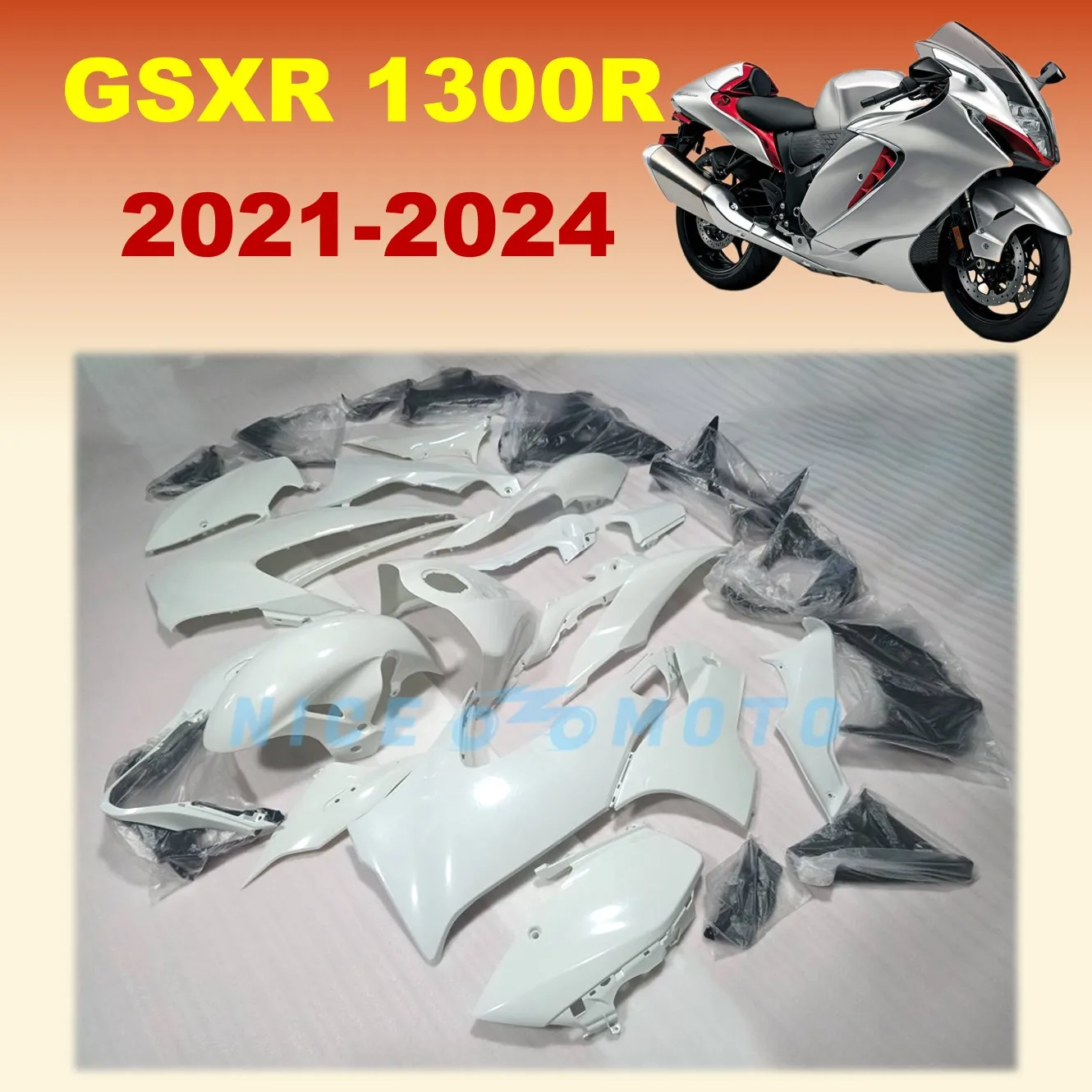 Новый комплект обтекателей из АБС-пластика для SUZUKI GSXR1300 GSXR1300R 2021 2022 2023 белый цветной обтекатель для мотоцикла
Новый комплект обтекателей из АБС-пластика для SUZUKI GSXR1300 GSXR1300R 2021 2022 2023 белый цветной обтекатель для мотоцикла
