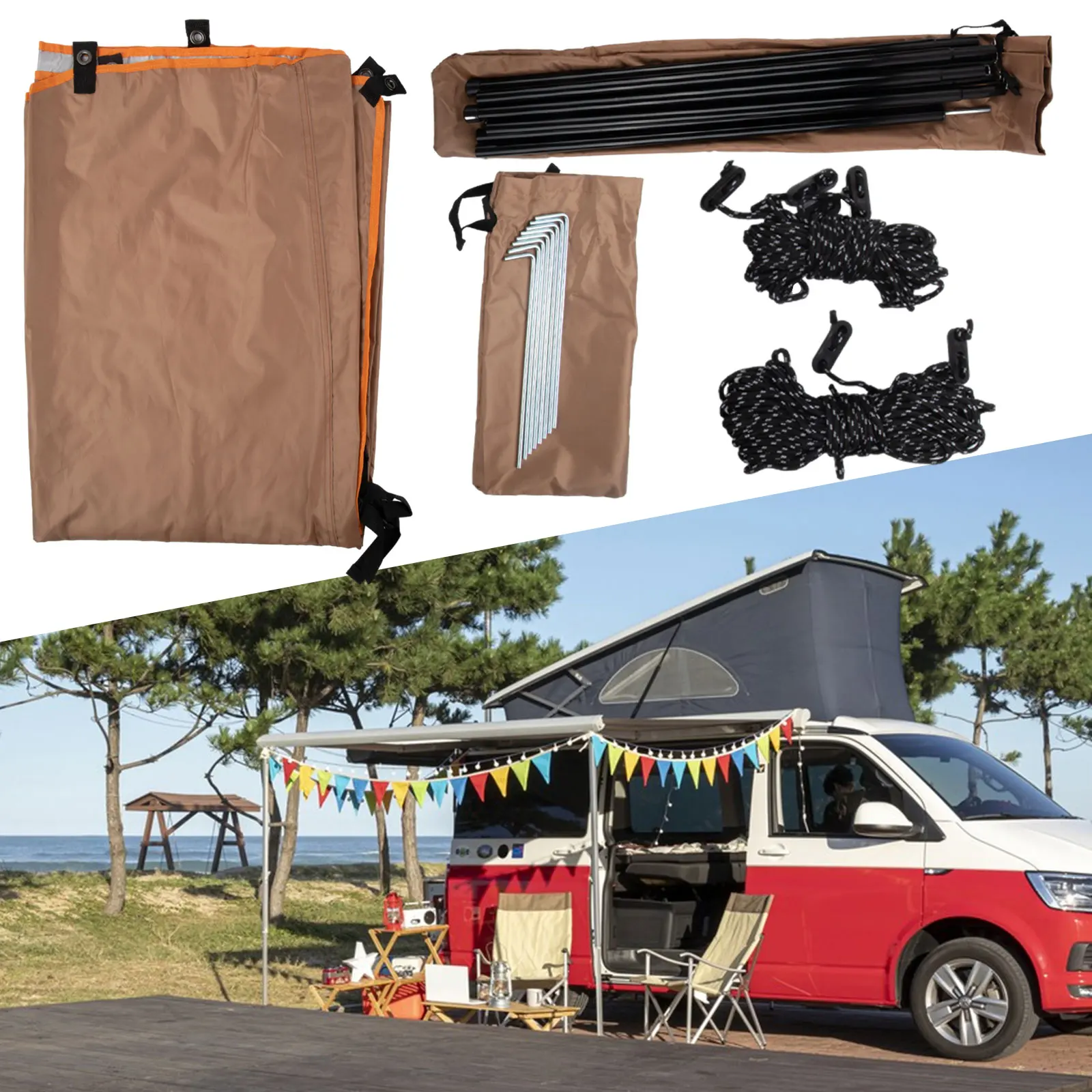 Outdoor Sun Canopy Awning Sunshade 210D Polyester Fire Retardant For Transporters For Motorhome Van Campervan
Outdoor Sun Canopy Awning Sunshade 210D Polyester Fire Retardant For Transporters For Motorhome Van Campervan