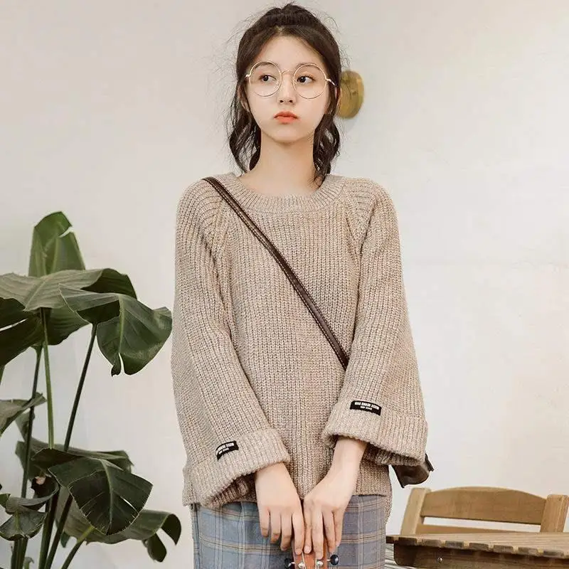 Women's Thread Loose O-Neck Thickened Sweater Vintage Autumn Winter Lazy Style Soft Pullover Korean Fashion Casual Jumpers U1041
Women's Thread Loose O-Neck Thickened Sweater Vintage Autumn Winter Lazy Style Soft Pullover Korean Fashion Casual Jumpers U1041