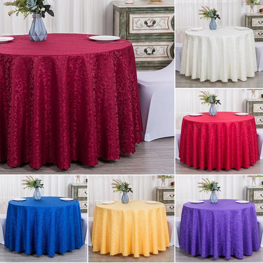 Hotel Round Table Cloth Birthday Party Tablecloth Jacquard Table Cover 100% Polyeater Home Banquet Wedding Tablecloth Top Grade
Hotel Round Table Cloth Birthday Party Tablecloth Jacquard Table Cover 100% Polyeater Home Banquet Wedding Tablecloth Top Grade