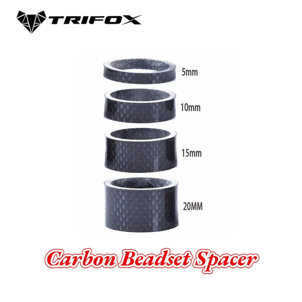 TRIFOX carbon fiber 3K braided carbon spacer 4 pieces 1-1/8 inch bike carbon fiber washer set bikeCarbon Bike Stem Spacer CDQ100
TRIFOX carbon fiber 3K braided carbon spacer 4 pieces 1-1/8 inch bike carbon fiber washer set bikeCarbon Bike Stem Spacer CDQ100