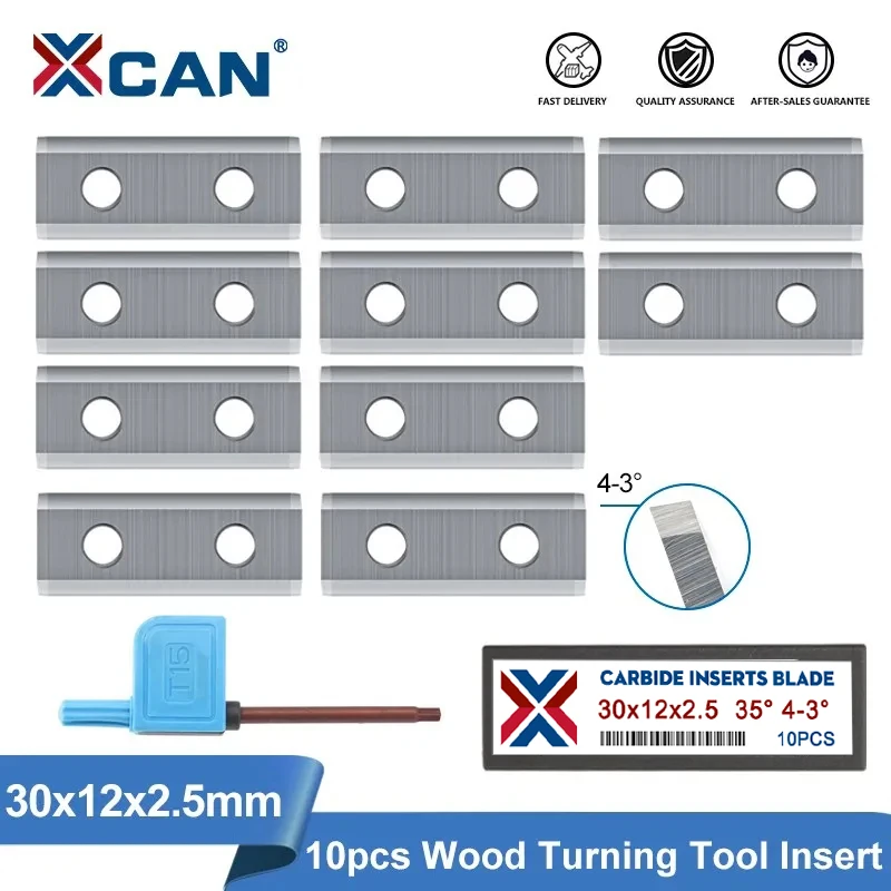 Carbide Insert for Wood Turning Tools 10pcs 30x12x2.5mm 35Degrees Chamfer 4-3 for Helical Planer Cutter Head Wood Lathe Tool
Carbide Insert for Wood Turning Tools 10pcs 30x12x2.5mm 35Degrees Chamfer 4-3 for Helical Planer Cutter Head Wood Lathe Tool