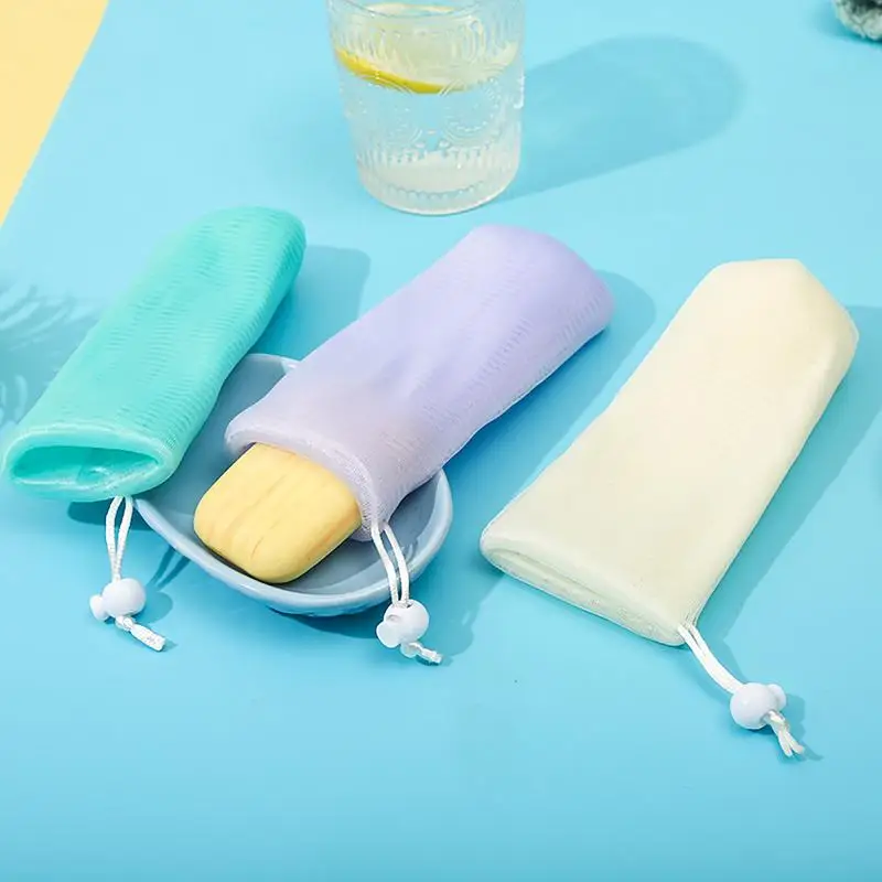 

Soap Bar Foaming Mesh Bag Exfoliating Soap Pouch Shower Bubble Maker Net Dense Foaming Nets For Body Wash Soaps Holder Pocket