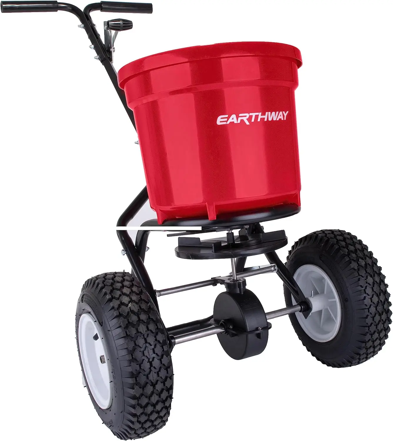 

Earthway 2150 50 LB (22 KG) Commercial Broadcast Fertilizer Spreader. Red, Heavy-Duty Walk-Behind Push Garden Seeder