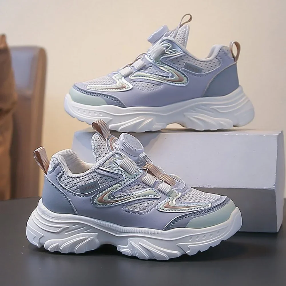 أحذية رياضية من الجلد الصناعي للأطفال موديل 2026، أحذية جري عصرية للمراهقين والأطفال، شبكية وقابلة للتنفس للأولاد والبنات أحذية رياضية من الجلد الصناعي للأطفال موديل 2026، أحذية جري عصرية للمراهقين والأطفال، شبكية وقابلة للتنفس للأولاد والبنات