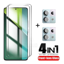 4in1 Screen Protector Glass For Xiaomi Redmi Note 13 Pro 5G 4G / Note13 13Pro Camera Lens Protective Film Front Tempered Glass