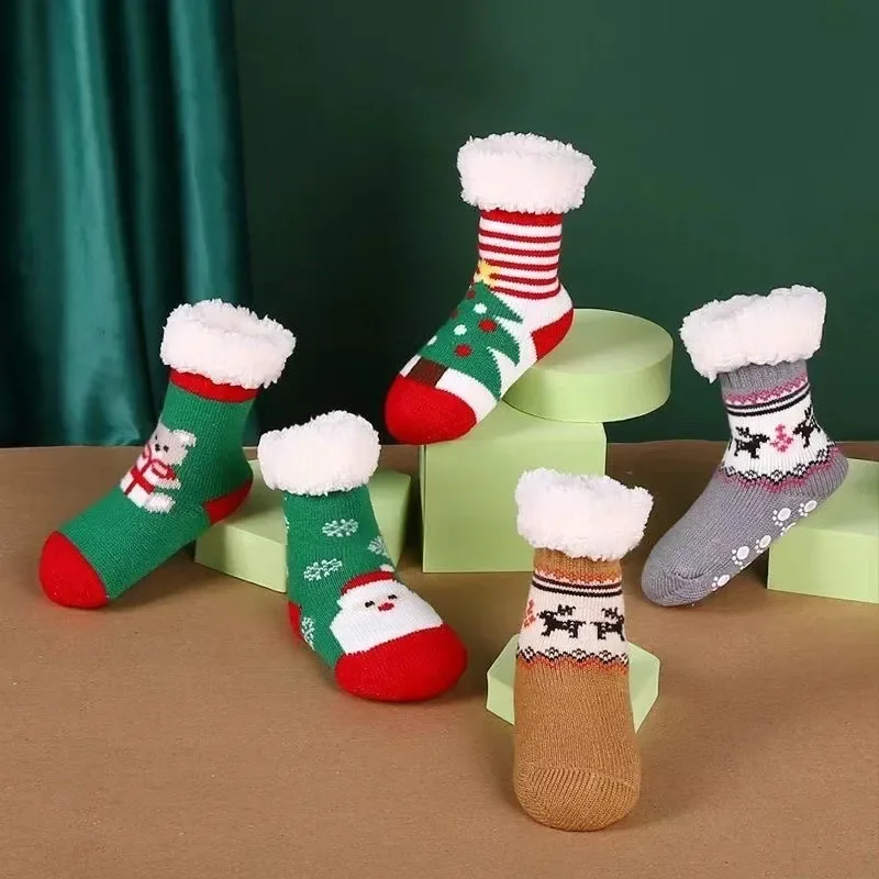 Non-slip Children's Floor Socks Autumn and Winter Baby Extra Thick Extra Fleece Warm Thick Christmas Socks Baby Sleep
Non-slip Children's Floor Socks Autumn and Winter Baby Extra Thick Extra Fleece Warm Thick Christmas Socks Baby Sleep