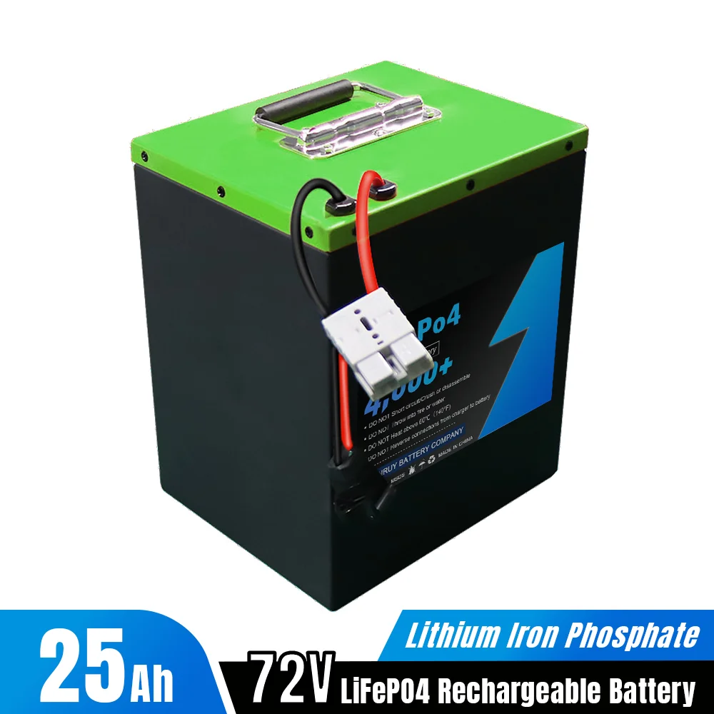 72V 25Ah Lifepo4 Battery Pack Lithium Iron Phosphate Deep Cycle for Electric Bike Scooter Golf Cart Built-in BMS +Charger
72V 25Ah Lifepo4 Battery Pack Lithium Iron Phosphate Deep Cycle for Electric Bike Scooter Golf Cart Built-in BMS +Charger