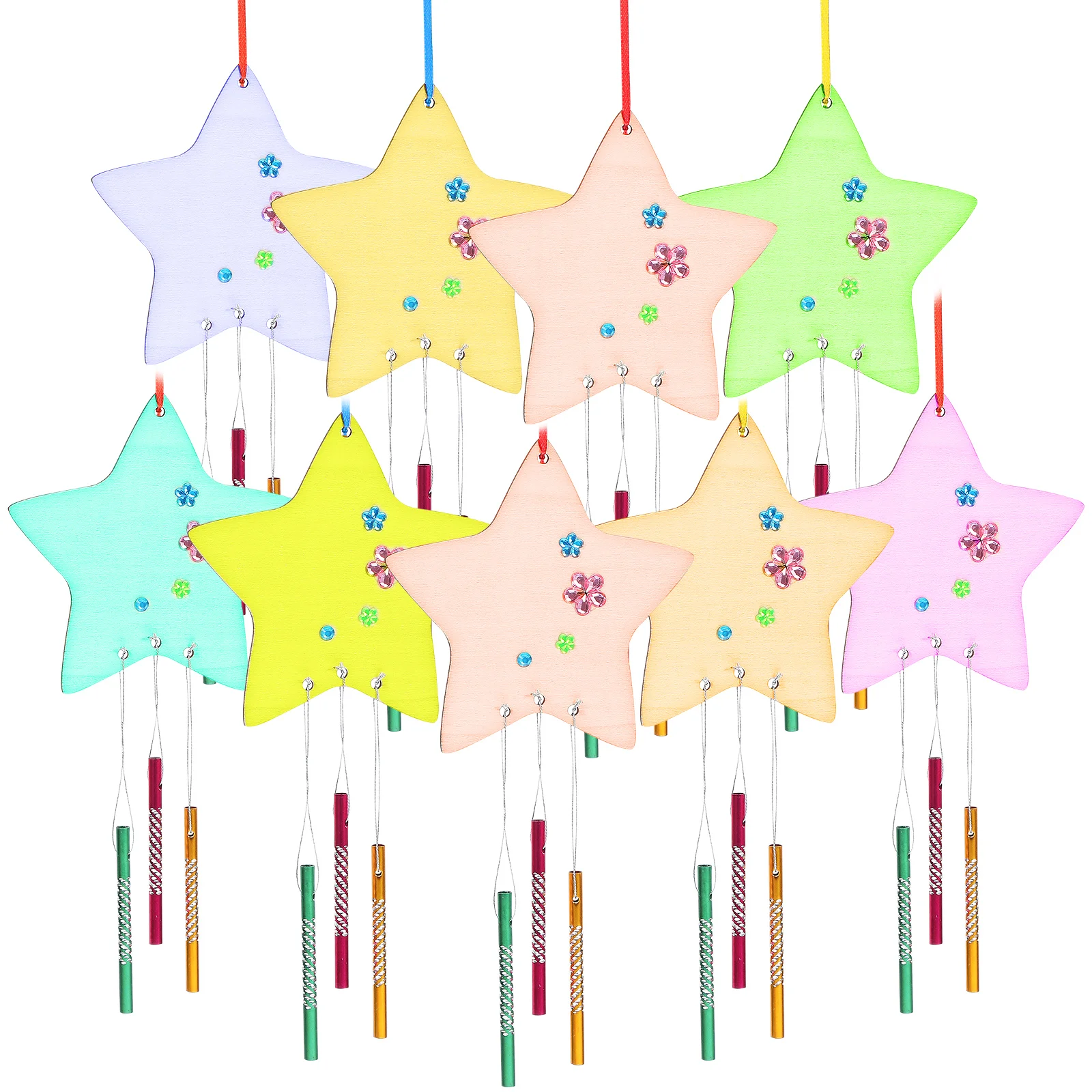 Star Wind Chime Set Kit DIY Windchime Kits Craft Kids Hanging outside Christmas Decor
Star Wind Chime Set Kit DIY Windchime Kits Craft Kids Hanging outside Christmas Decor