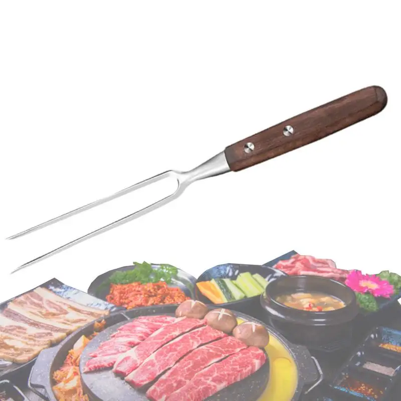 

12.2 Inches BBQ Fork Stainless steel outdoor barbecue tools Multipurpose Meat Fork Heat Insulation Anti Scalding kitchen tools