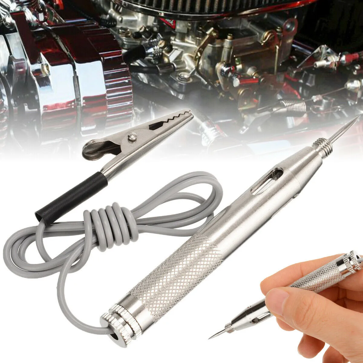 Car Auto Circuit Fuse Voltage Tester Test Light Probe Pen Pencil DC 6V/12V/24V Cable And Clip Circuit Tester
Car Auto Circuit Fuse Voltage Tester Test Light Probe Pen Pencil DC 6V/12V/24V Cable And Clip Circuit Tester