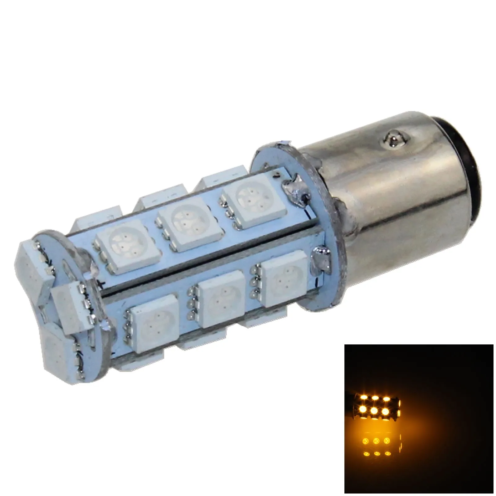 1x Yellow RV 1157 Brake Blub Camper Lamp 18 Emitters 5050 SMD LED 2057 P21/5W E004-Y
1x Yellow RV 1157 Brake Blub Camper Lamp 18 Emitters 5050 SMD LED 2057 P21/5W E004-Y