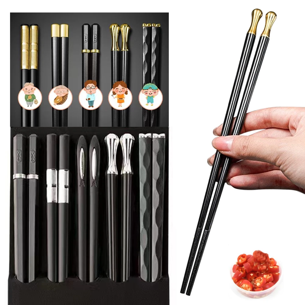 5 Pairs Chopsticks Portable Non-slip Food Durability Sushi Sticks Tableware Chinese Chopsticks Home Kitchen Tableware Tools
5 Pairs Chopsticks Portable Non-slip Food Durability Sushi Sticks Tableware Chinese Chopsticks Home Kitchen Tableware Tools