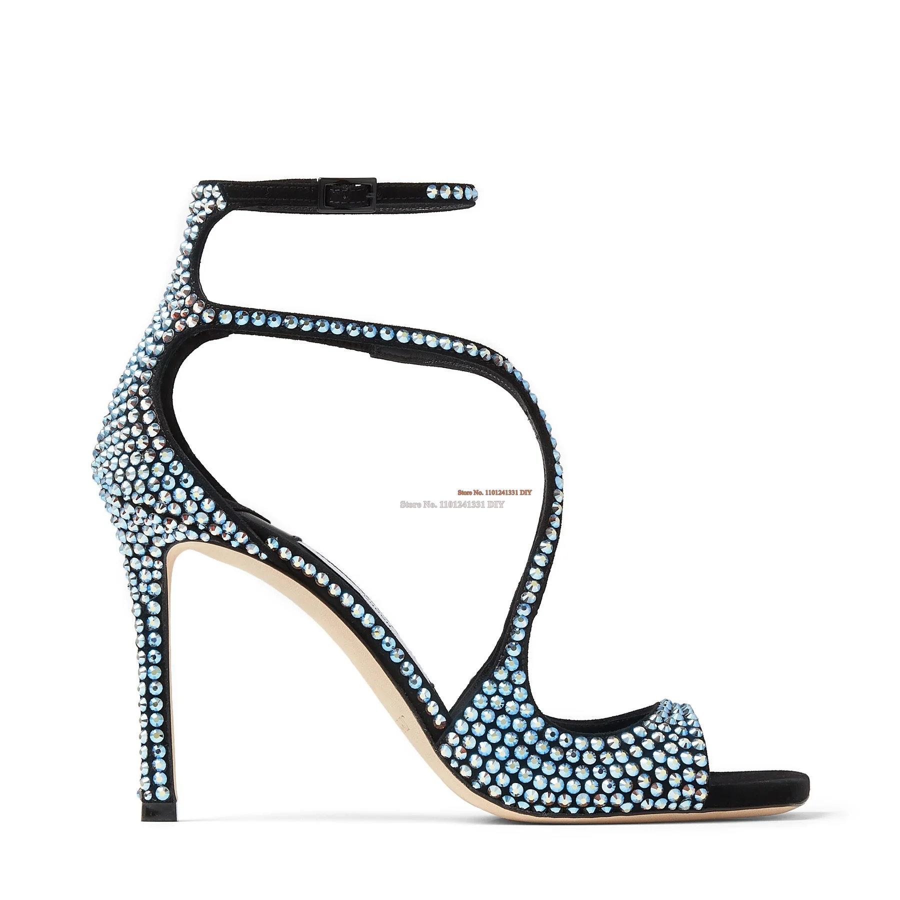 Light Blue Crystal Square Toe Gemstone Embellished High Heel Sandals Glitter Cross Tie Heeled Shoes Women Prom Wedding Shoes
Light Blue Crystal Square Toe Gemstone Embellished High Heel Sandals Glitter Cross Tie Heeled Shoes Women Prom Wedding Shoes