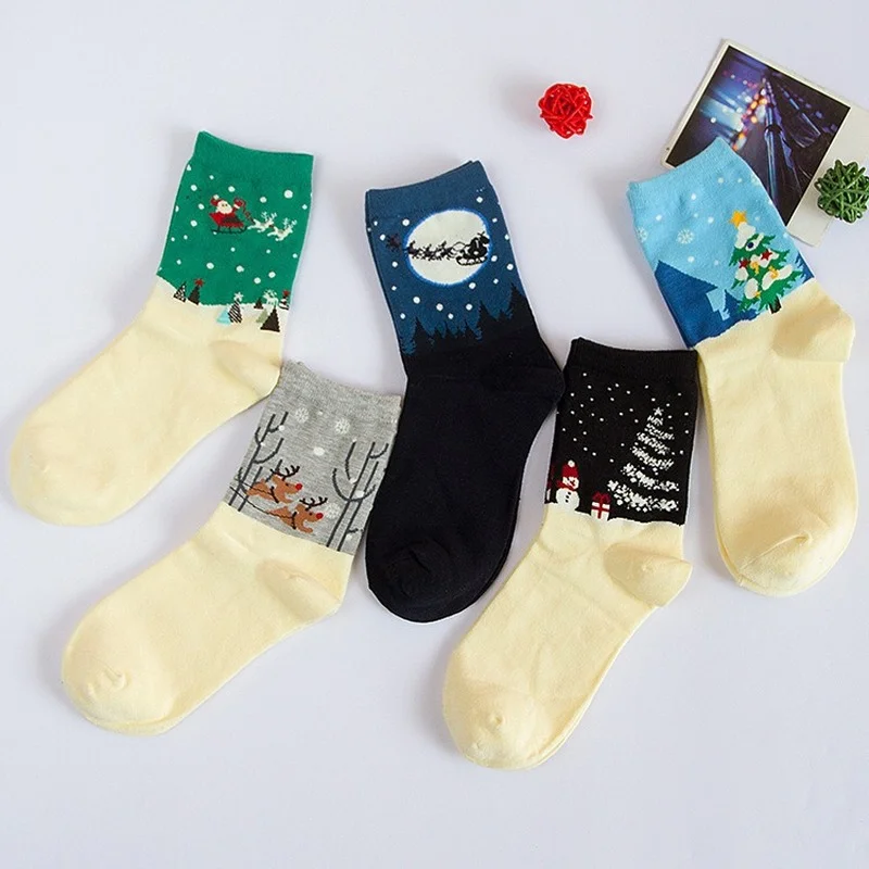 5 Pairs Autumn and Winter Harajuku Kawaii Cute Cartoon Women Cotton Socks Christmas Ladies Snowman Elk Socks for Women Gifts
5 Pairs Autumn and Winter Harajuku Kawaii Cute Cartoon Women Cotton Socks Christmas Ladies Snowman Elk Socks for Women Gifts