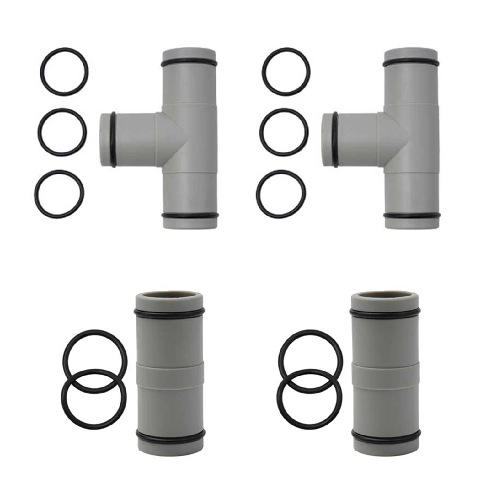 

Universal Pool Hose Connector Set for Swimming Pool Durable PP Material Leak Proof T Joint and Straight Connectors
