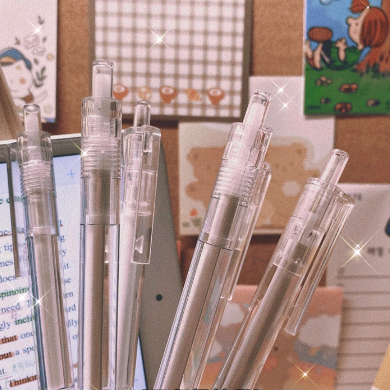 5Pcs Press Simple Transparent Neutral Pen 0.5mm Morandi Color Pen Holder Black Ink Pen Refill Student Writing Stationery
5Pcs Press Simple Transparent Neutral Pen 0.5mm Morandi Color Pen Holder Black Ink Pen Refill Student Writing Stationery