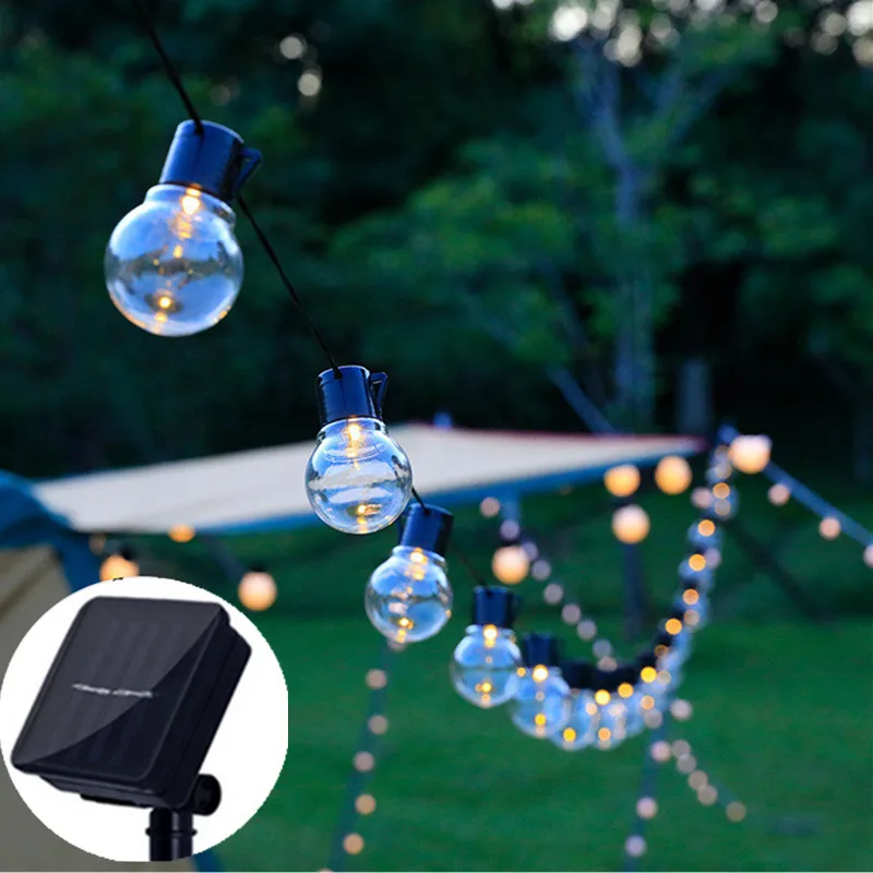 

10m/6.5m/5m Solar Fairy Lights G50 Bulb Led String Lights Holiday Lighting Solar Lamp Outdoor Garden Christmas Decoration Street