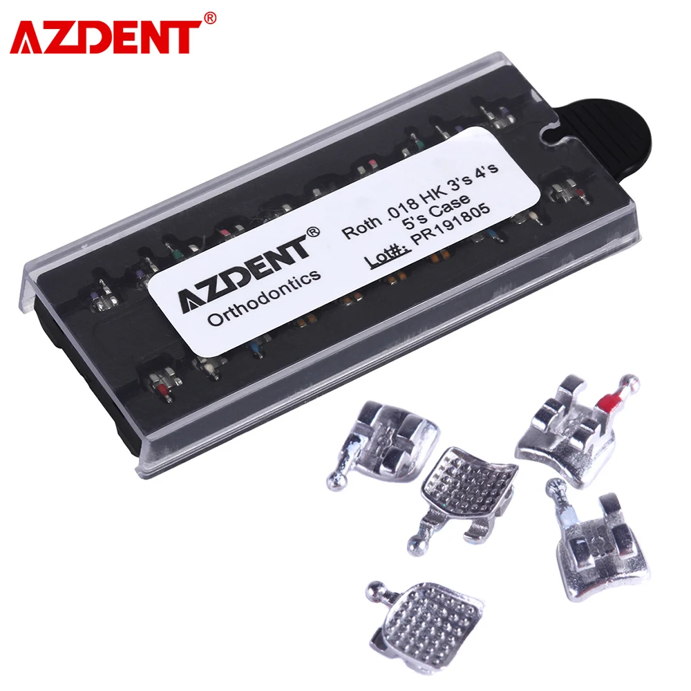 AZDENT Dental Orthodontic Brackets Brace Mini Roth MBT 022 018 Hooks 345 the Whole Casting MIM Monoblock Dental Materials
AZDENT Dental Orthodontic Brackets Brace Mini Roth MBT 022 018 Hooks 345 the Whole Casting MIM Monoblock Dental Materials