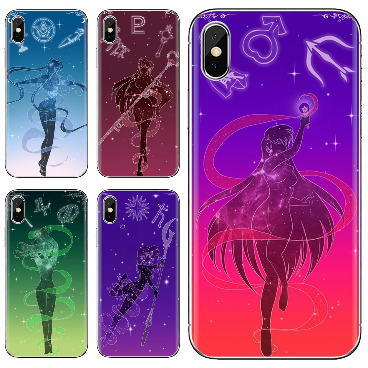 Чехлы из ТПУ с аниме Сейлор Мун и кристаллами для Huawei P50 P30 P40 P20 P8 P9 P10 Lite Pro 2016 2017 P Smart