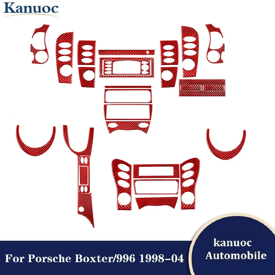 Красные декоративные наклейки из углеродного волокна для Porsche Boxter 996 1998-2004 полный
