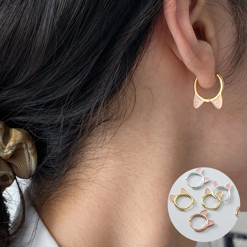 100% 925 Sterling Silver Geometric Earrings for Women Girl Simple Cute Animal Cat Ears Design Jewelry Party Gift Dropshipping
100% 925 Sterling Silver Geometric Earrings for Women Girl Simple Cute Animal Cat Ears Design Jewelry Party Gift Dropshipping
